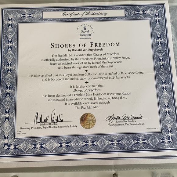 Shores of freedom eagle Franklin mint heirloom collection display plate - Picture 3 of 3